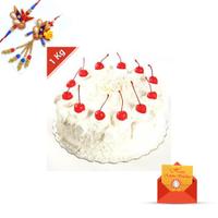 White Forest cake 1kg with Rakhi