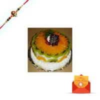 Mixed Fruit Cake 1kg with Rakhi