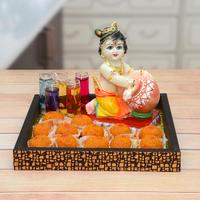 Laddu Gopal with Scented Candles