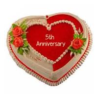 5th Anniversary Dil Se Cake 3 Kg