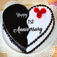 1st Ani Chocolate Cake in Heart