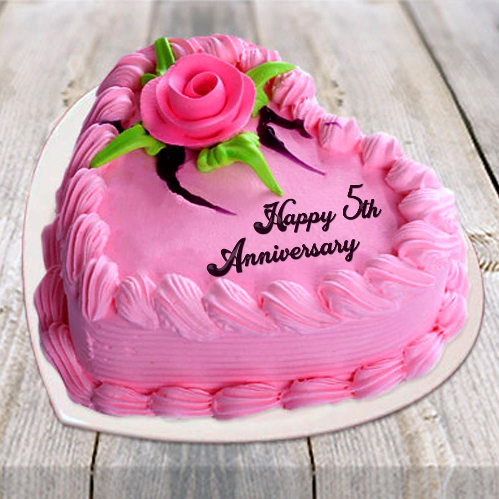 Happy 5th Anniversary - Cake Topper Graphic by Arman Design · Creative  Fabrica