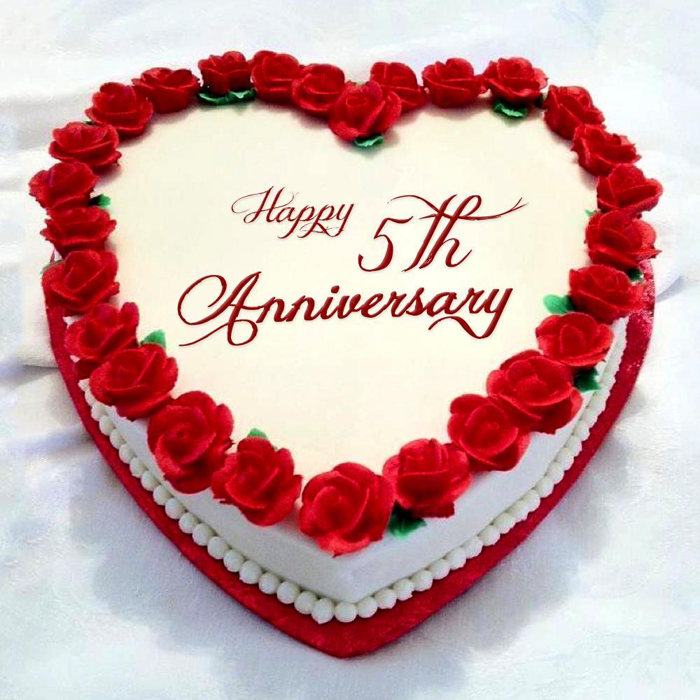 5th Anniversary Cakes: Order 5th Wedding Anniversary Cakes Online