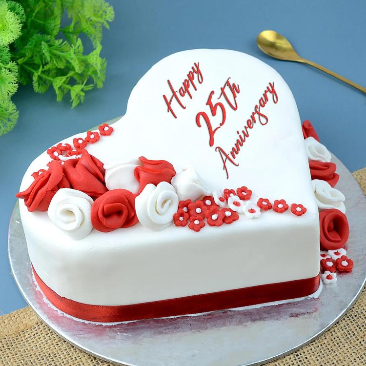 25th Ani Fondant Vanila (Heart)
