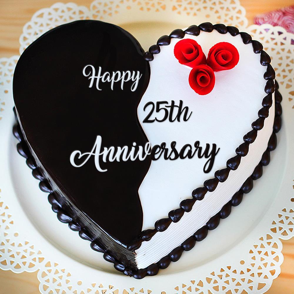 25th-ani-chocolate-cake-heart-anniversary