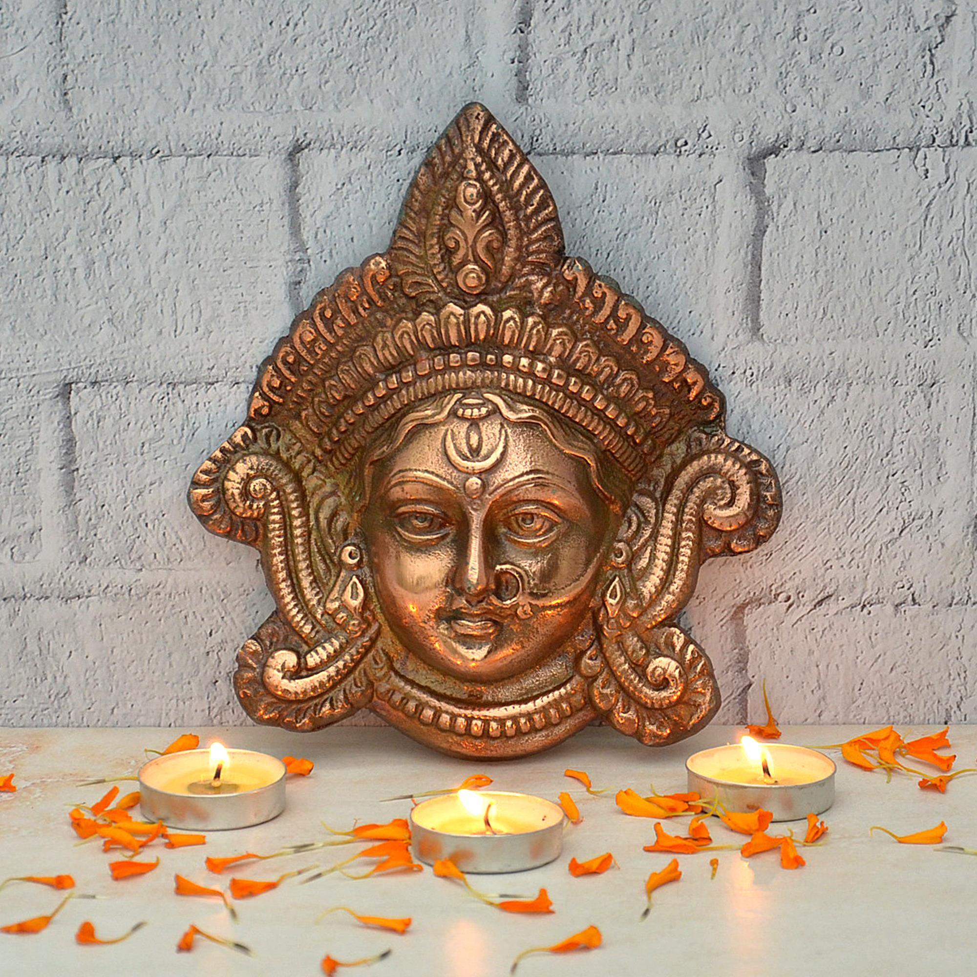 Maa Durga Wall Hanging & Candle | Durga Puja Hampers