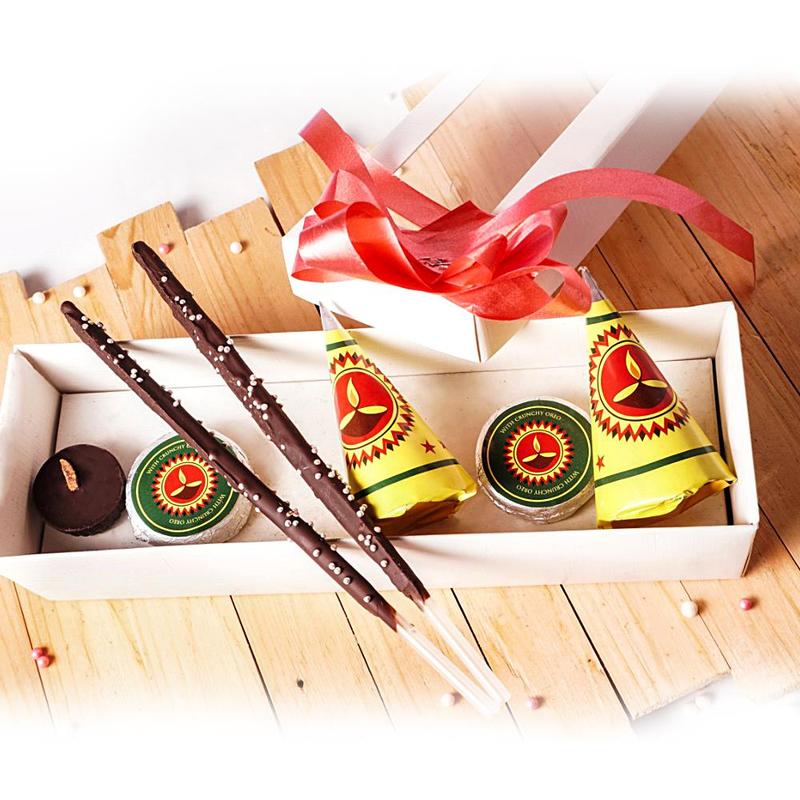 Diwali Chocolate Crackers Box of 7 Diwali Diyas