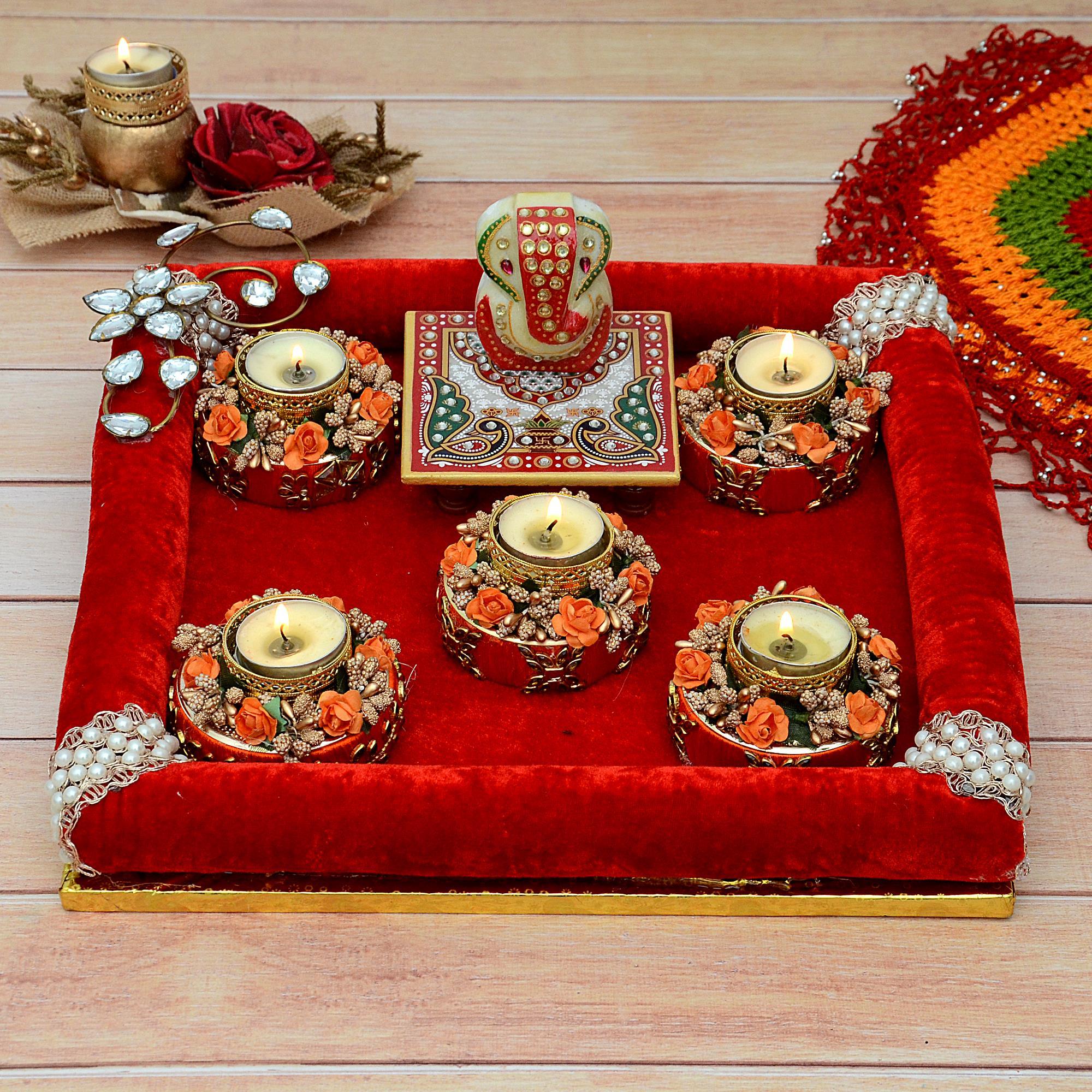Traditional indian wedding ceremony in Hinduism : puja thali with areca nut  Stock Photo | Adobe Stock