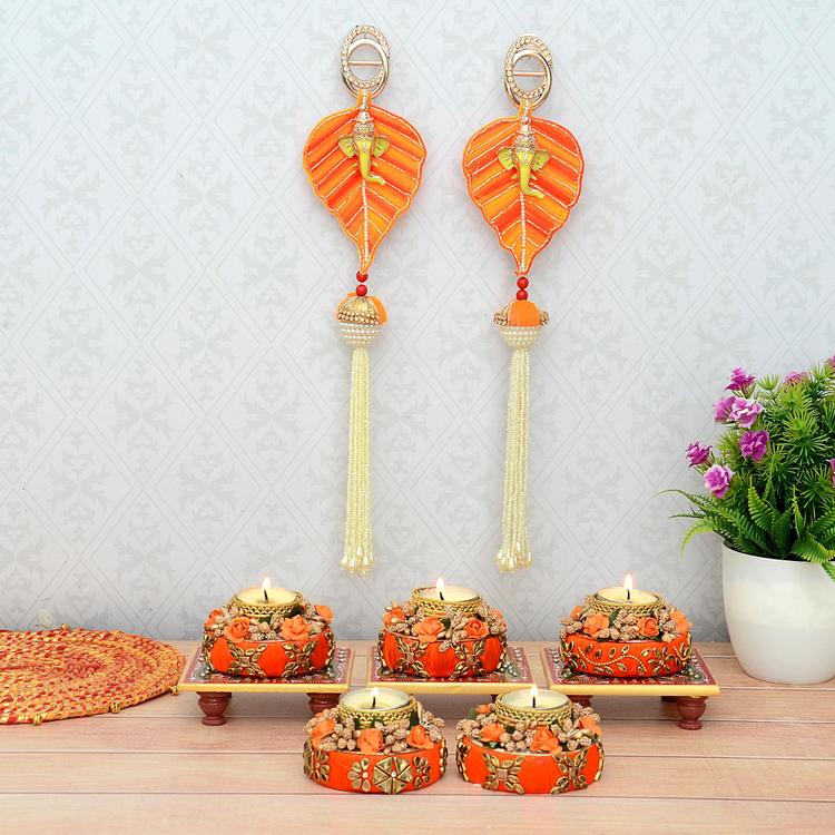 Ganesha Door Hanging With Diya Set
