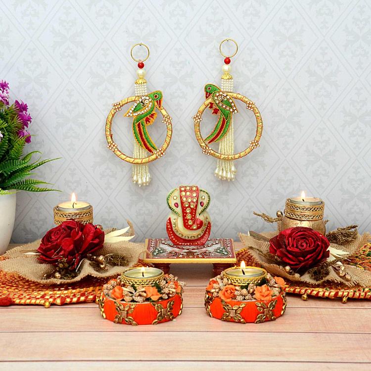Chowki Ganesha, Door Hanging, Diya