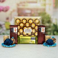 Ferrero Rocher with Blue Diya