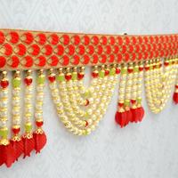 Red & White Moti Decorated Bandarwal