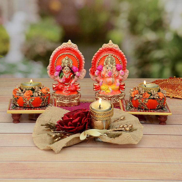 Laxmi Ganesha & Diya Hamper