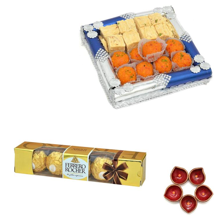 Motichoor Ladoo & Sohan Papri Thali On Diwali