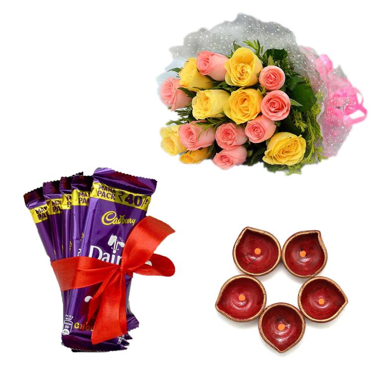 Dairy Milk Silk, Flowers Hamper