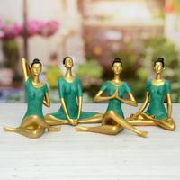 Four Pieces Yoga Girls Showpiece