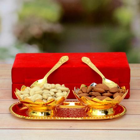 Kaju & Almond in a Golden Bowl Kaju & Almond in a Golden Bowl