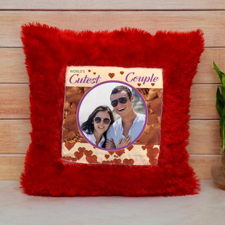 Cute Couple Square Pillow