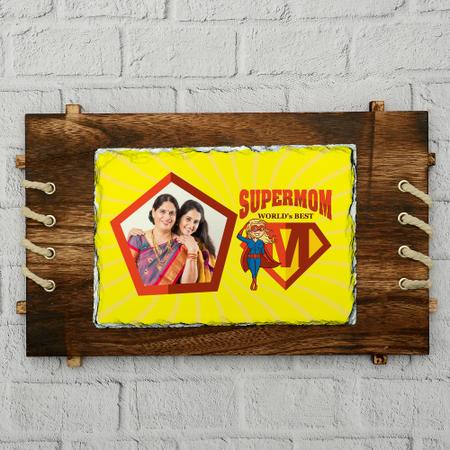 Personalized Supermom Rock Photo