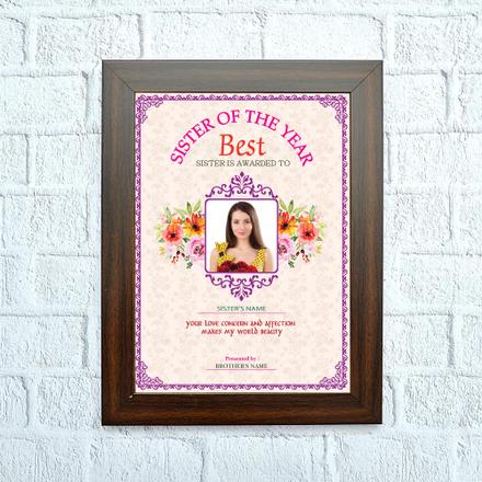 Best Sister Ever Certificate
