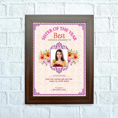 Best Sister Ever Certificate