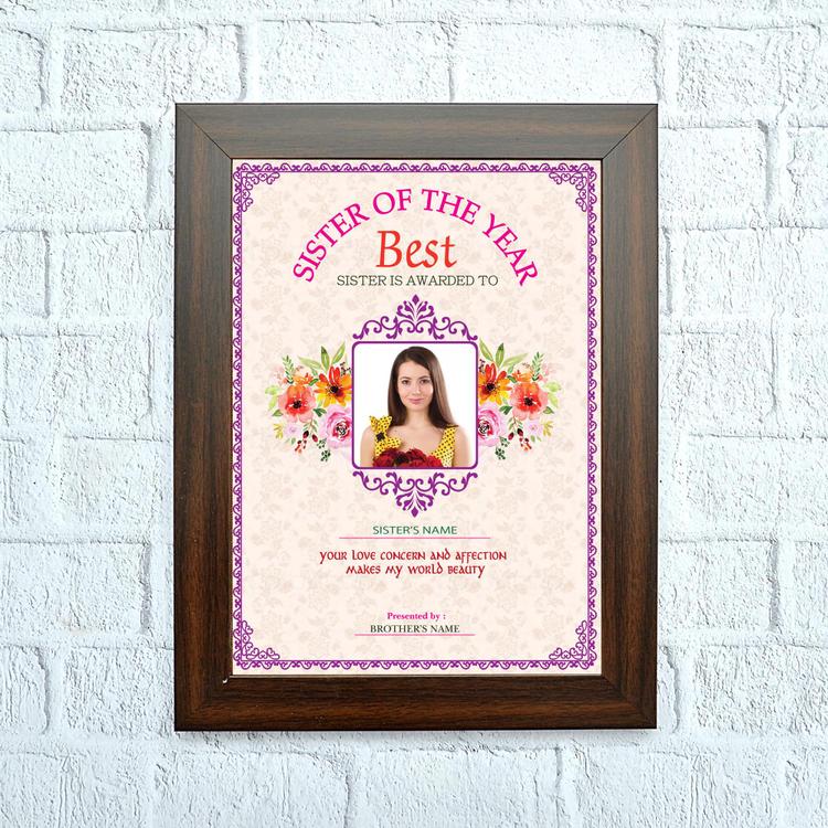 Best Sister Ever Certificate