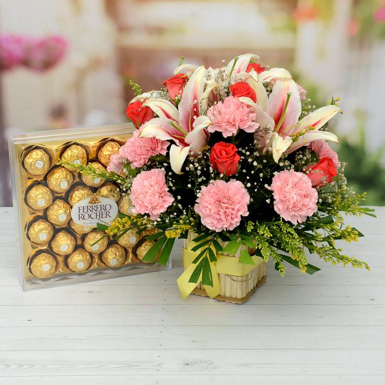 Ferrero Rocher & Flowers