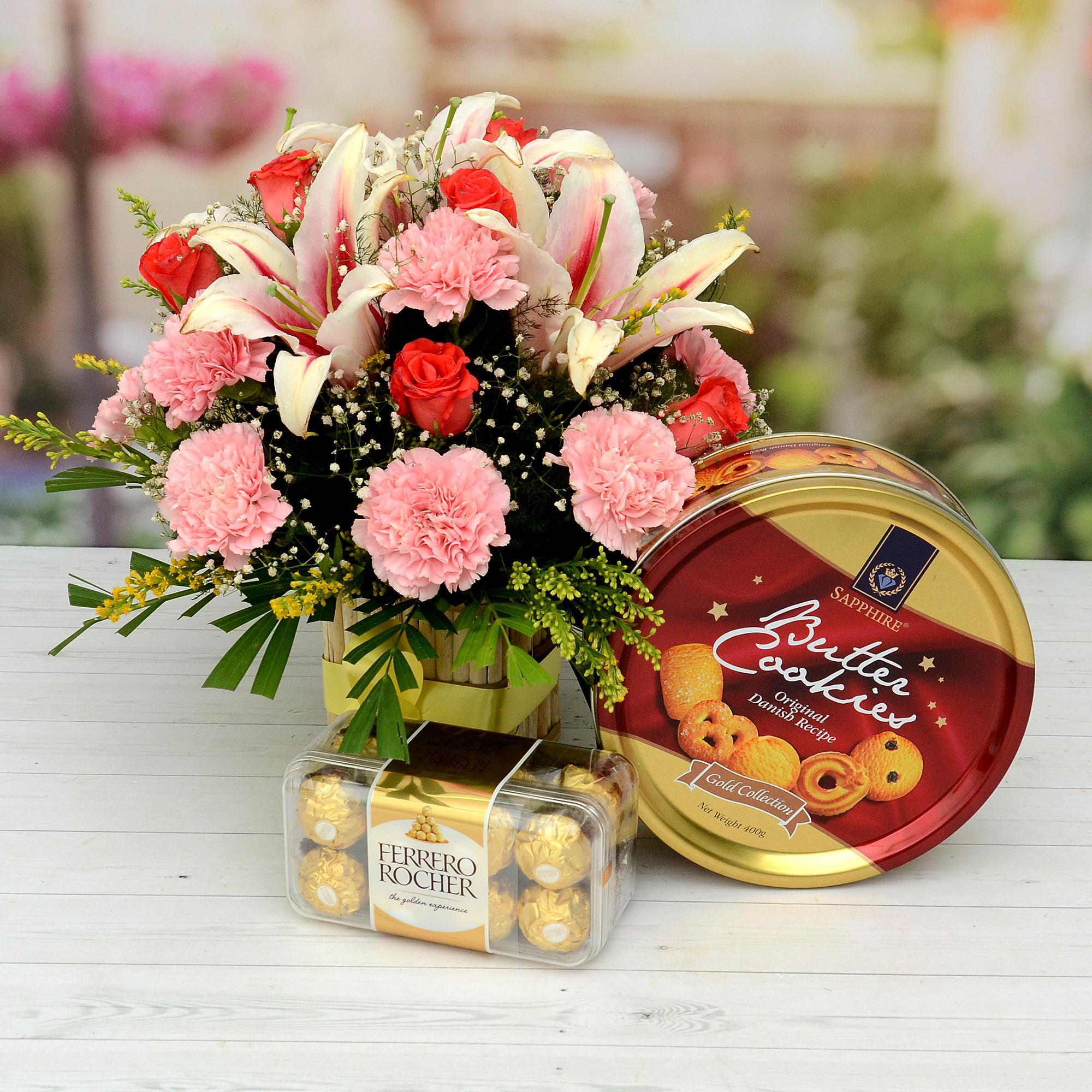 cookies-ferrero-flowers-flowers-for-birthdays