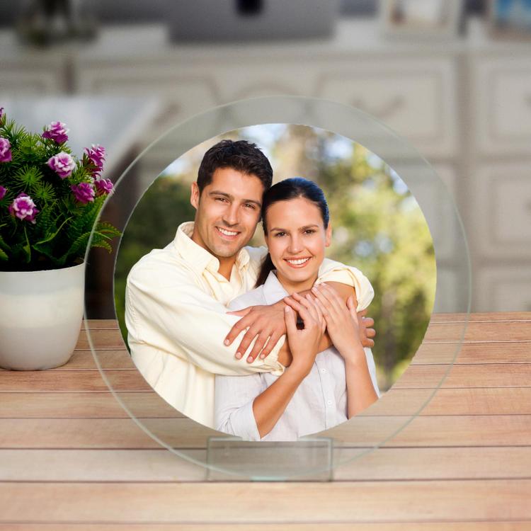 Classy Personalized Round Photo Frame