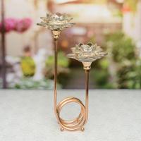 Unique Lotus Shape Crystal Candle Stand