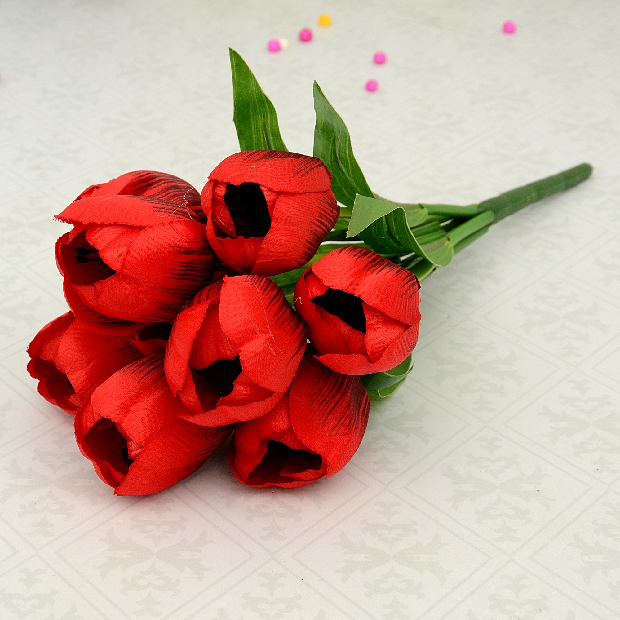 Red Tulip Artificial Flowers Artificial Flowers