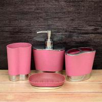 Pink Color Bath Accessories Set