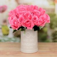 Artificial Pink Roses With A Lovely Flower Vase