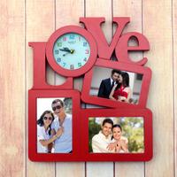 Personalized Love Photo Frame with Clock