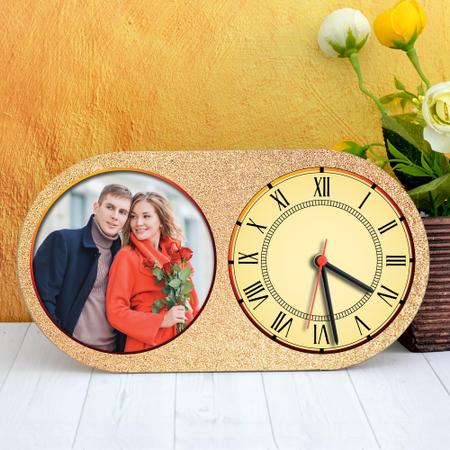 Oval Shaped Photo Clock