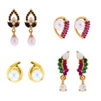 Combo Of 4pair Colorful Earrings