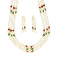 3 Line Fashionable Pearls Necklace