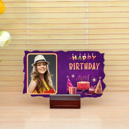 Wooden Birthday Photo Stand