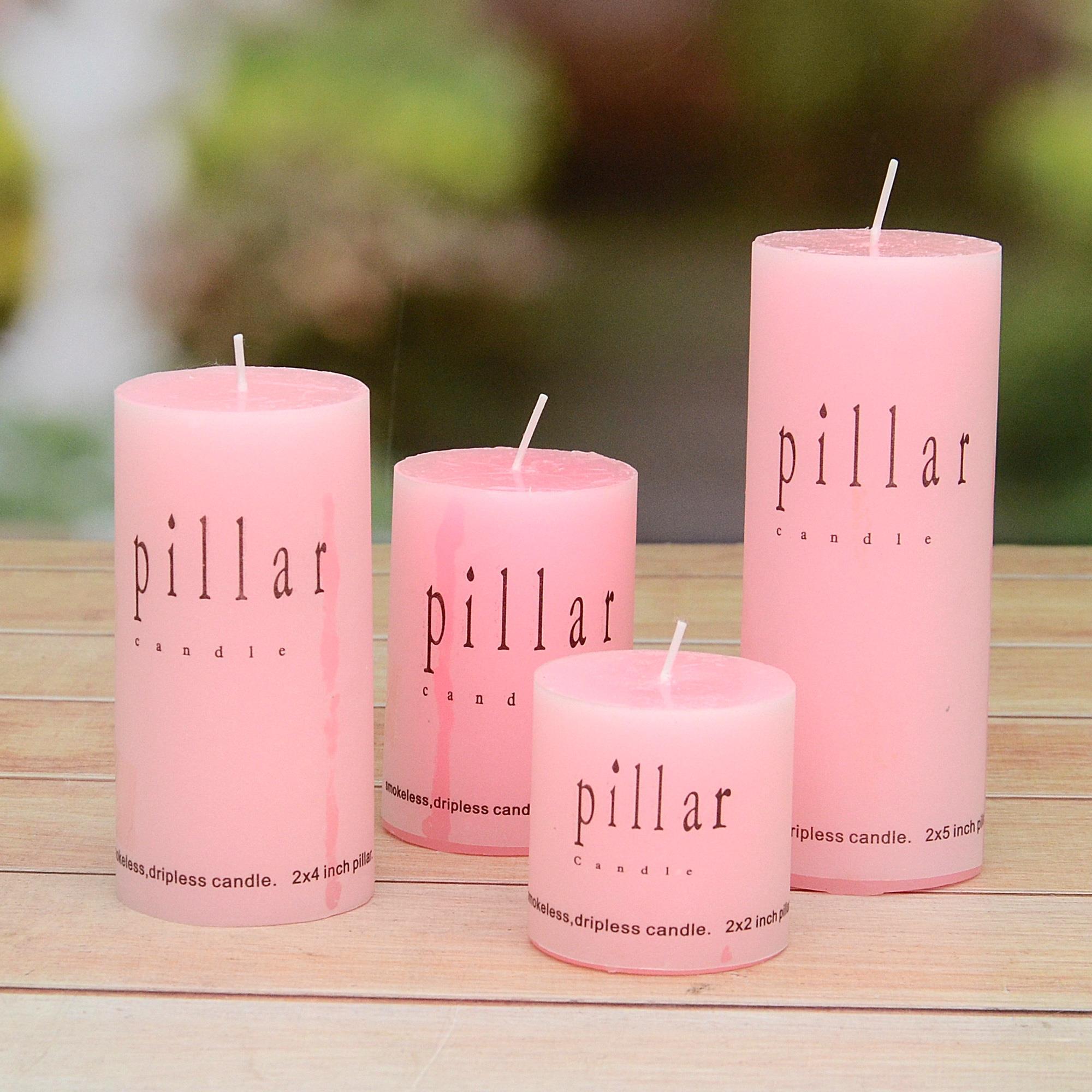 Pink Pillar Candle Set, Candles & Lanterns