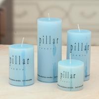 Blue Pillar Candle Set