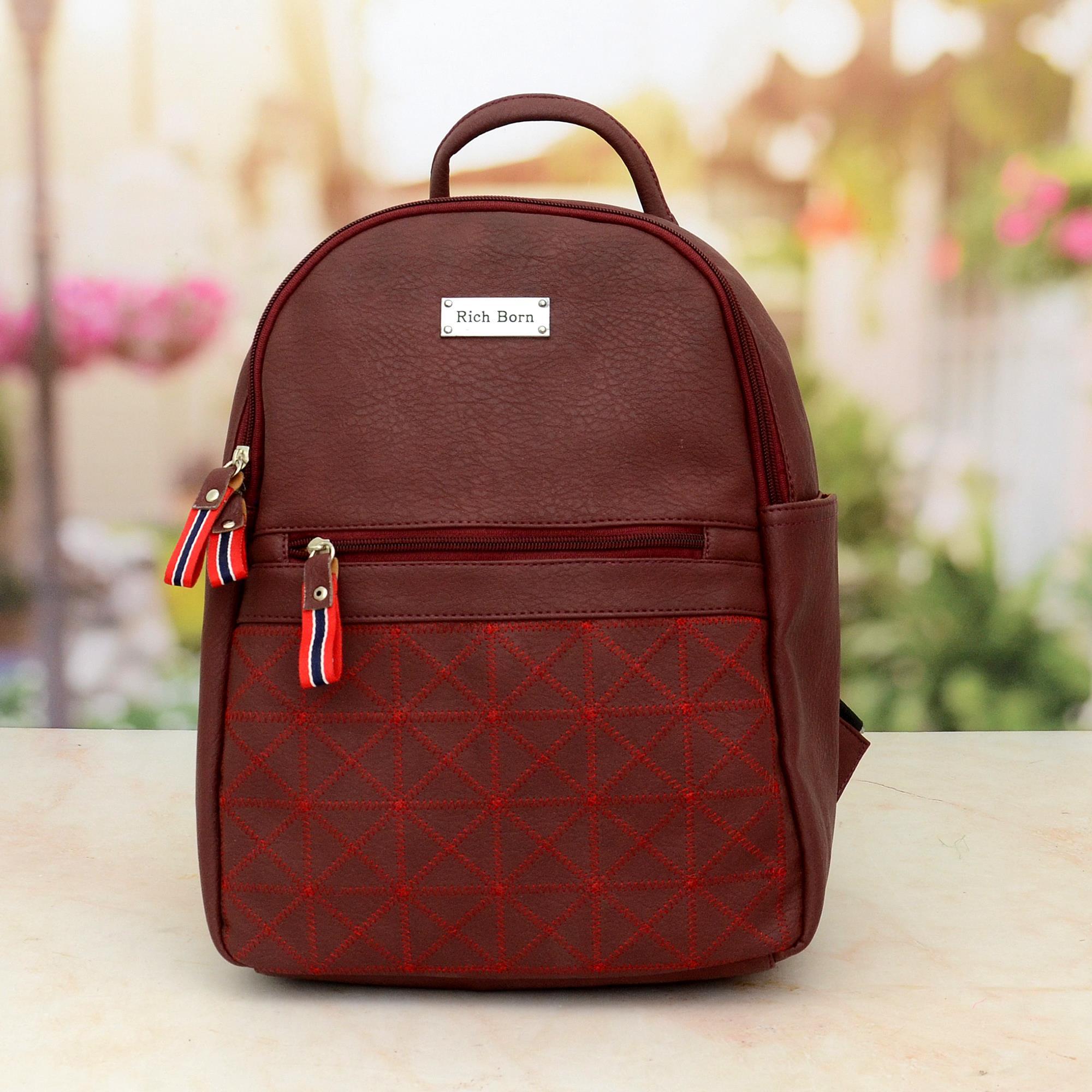 Maroon Designer Backpack | Bags & Purses