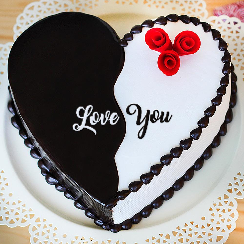 Choco Vanilla Fusion Cake - onlinecake.in | Chocolate cake decoration,  Chocolate garnishes, Simple cake designs