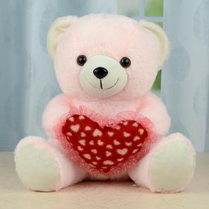 Pink Teddy Holding Love Heart Pink Teddy Holding Love Heart