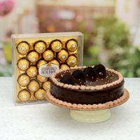 Ferrero Rocher & Chocolate Cake