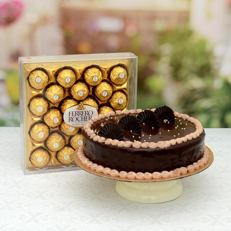 Ferrero Rocher & Chocolate Cake
