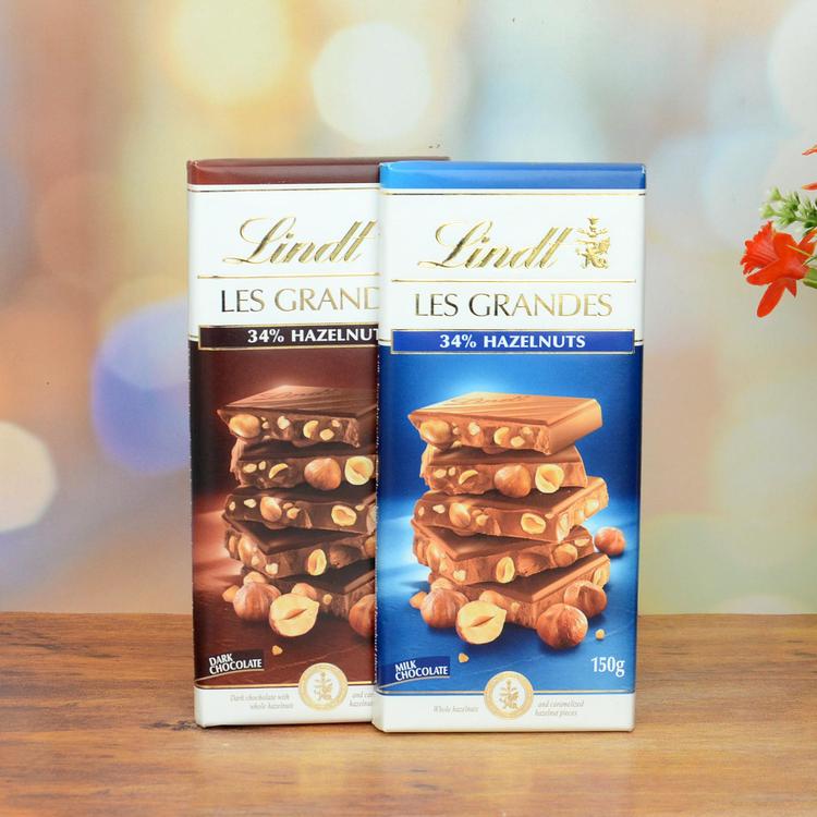 Lindt Les Grandes Milk & Dark Chocolate Combo