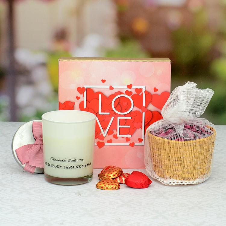 Love Chocolates With Potpourri & Scented Candle