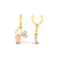 Designer Heart Diamond Earrings