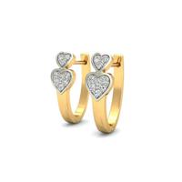 Dual Heart Diamond Earrings