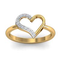 Love Heart Diamond Finger Ring